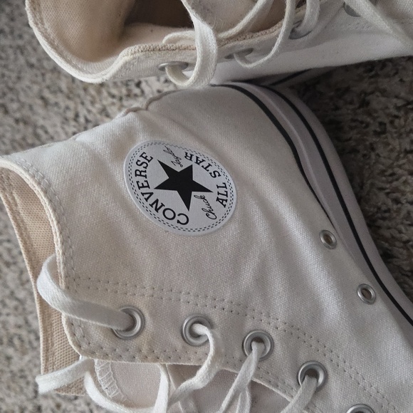 Converse All Star Cream High-Tops - Picture 2 of 3